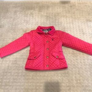Joules 4T Newdale Quilted Hot Pink Jacket EUC